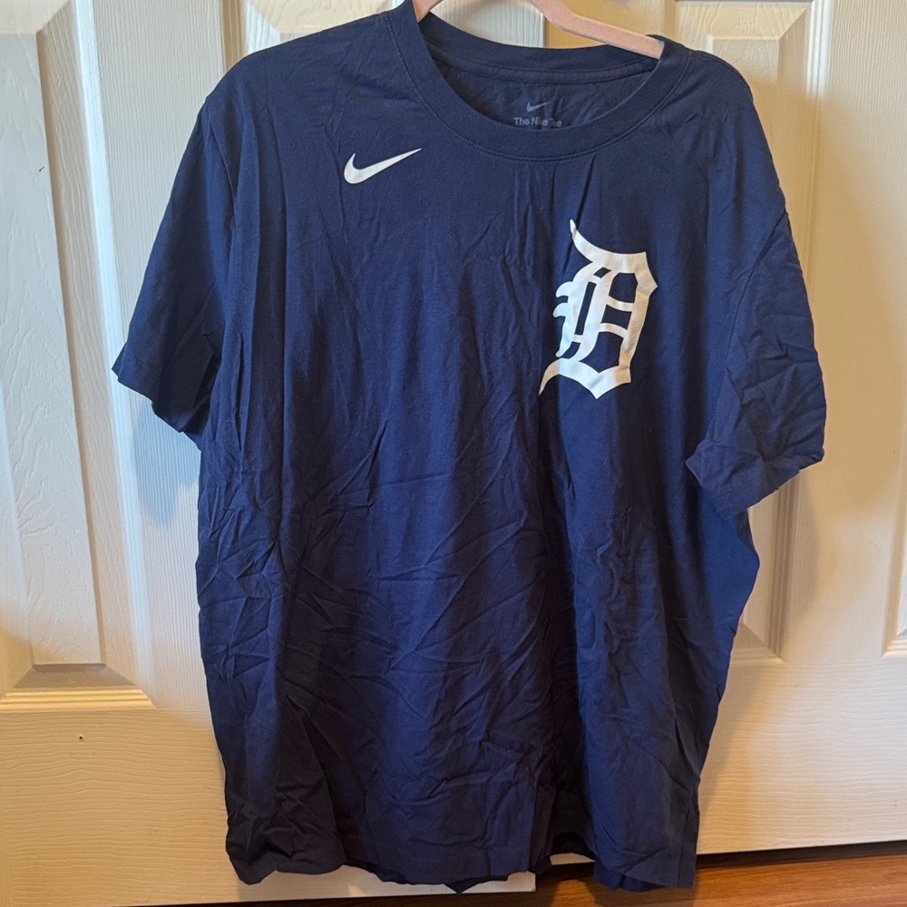 Nike Navy Tee with White Lettering